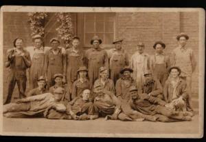 RPPC Coal Miners Large Group Photo Mining Defender African American Postcard B06