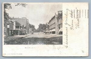 LEE MA MAIN STREET 1904 UNDIVIDED ANTIQUE POSTCARD