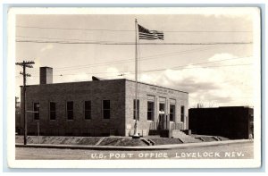 c1940's US Post Office Building Dirt Road Lovelock Nevada NV RPPC Photo Postcard