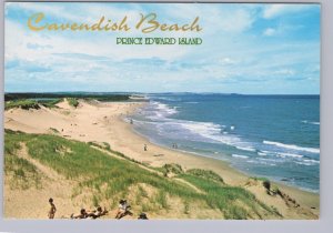 Beach Scene, Cavendish, PEI, 1998 Chrome Postcard, Postal Code Slogan Cancels