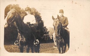 Black and White Photo of Horse Horse 1910 very small paper tear top edge, pos...