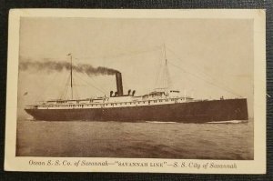 Mint Vintage Picture Postcard SS City of Savannah Steamship