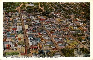 Utah Ogden Birds Eye View Of Business Section Curteich