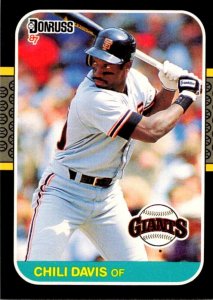 1987 DONRUSS Baseball Card Chili Davis OF San Francisco Giants sun0540