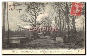 Old Postcard L & # 39Hommaize Chausee L & # 39Etang the Chateau de Verrieres