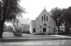 Forest City Iowa Immanuel Lutheran Church Real Photo Antique Postcard J75209