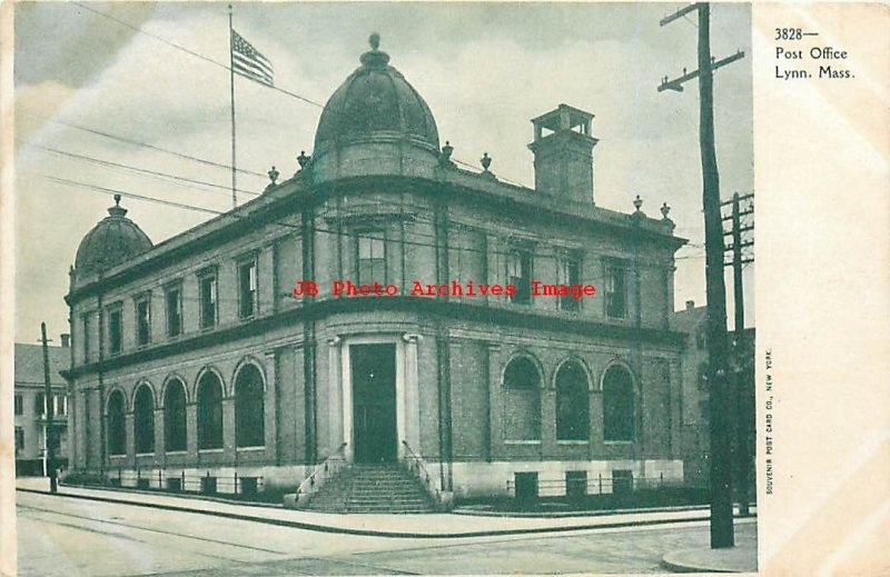 5 Postcards, Lynn, Massachusetts, Post Office Views
