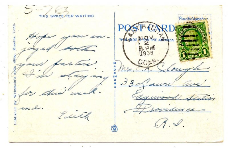 CT - Moodus. Park & Monument