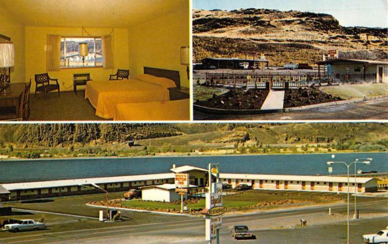 Biggs Junction Oregon Dintys Motor Inn Multiview Vintage Postcard K57468