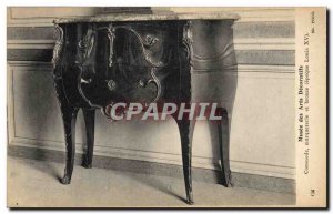 Old Postcard Musee des Arts Decoratifs bronze inlaid Louis XV commode