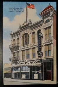 Vintage Postcard 1930-1945 Odd Fellows Hall, Lodge No. 1, Denver, Colorado (CO)