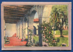 California Missions ca EL Carmel San Gabriel Dolores postcard folder 1920s