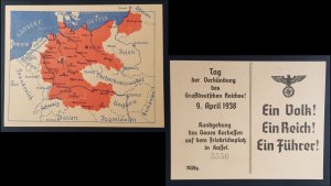 GERMANY THIRD 3rd REICH ORIGINAL WWII PROPAGANDA CARD DAY OF THE GREATER EMPIRE