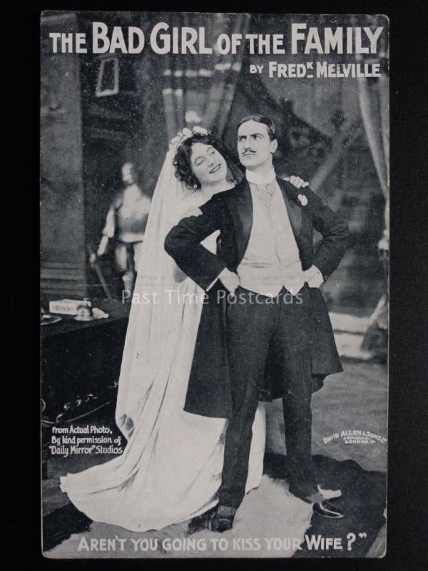 Theatre: Col of 5 Postcards THE BAD GIRL OF THE FAMILY by Fred Melville c1909