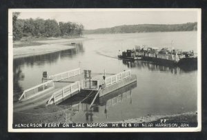 RPPC HARRISON ARKANSAS FERRY BOAT LAKE NORFORK VINTAGE REAL PHOTO POSTCARD