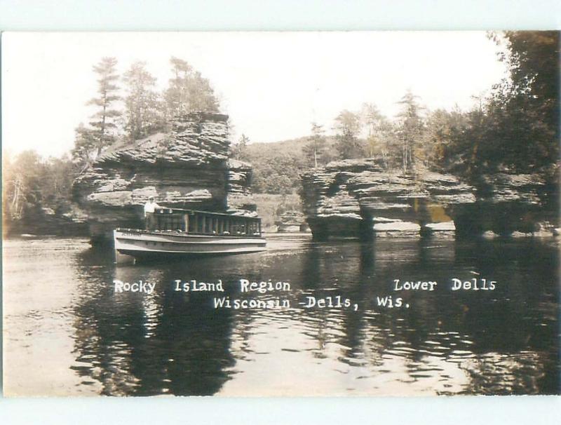 old rppc NICE VIEW Wisconsin Dells - Near Baraboo & Portage WI i6567