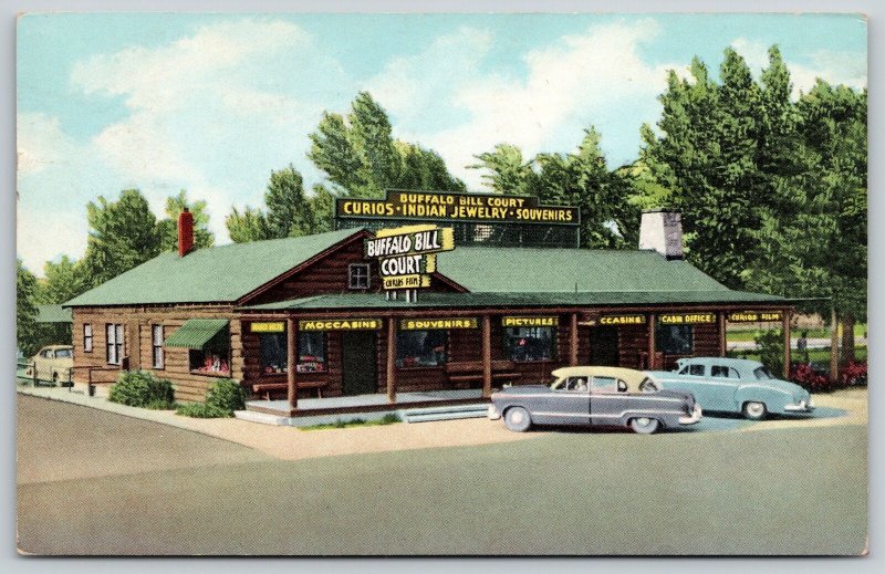 Cody WY~Buffalo Bill Cabin Court~Kids Saw Bears, Made Snowballs, Had Picnic 1954
