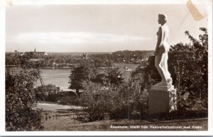 RPPC Postcard Sweden Stockholm view from The Handicrafts Institute