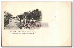 Old Postcard India India On the road Trichinopoly