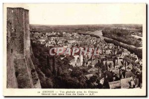 Old Postcard Chinon Vue Generale du Chateau Jack