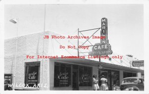 AZ, Willcox, Arizona, RPPC, Marilyn Cafe, Exterior View, 1946 PM, Photo