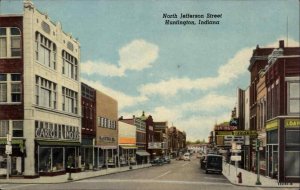 Huntington Indiana IN Street Scene Carlo House Bakery Storefront Vintage PC