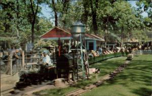 Toledo OH Safari Railroad Miniature RR Train Zoo Postcard