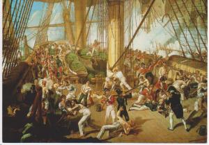 NELSON MORTALLY WOUNDED AT TRAFALGAR