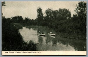 Postcard Belle Fourche SD c1907 Boating At Bullocks Park