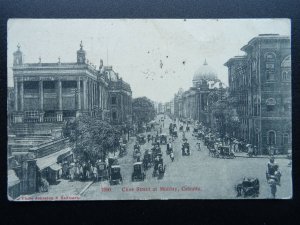 India CALCUTTA Clive Street at Midday c1905 Postcard by Johnston & Hoffmann