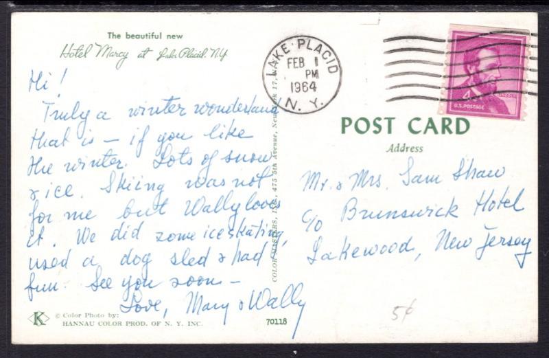 Hotel Marcy,Lake Placid,NY BIN