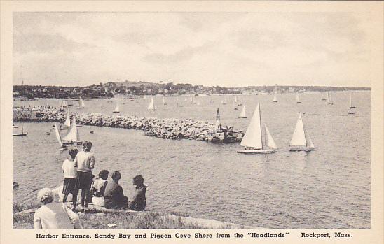 Harbor Entrance Sandy Bay and Pigeon Cove Shore Rockport Massachusetts Albertype