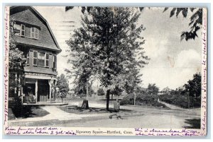 1906 Sigourney Square Exterior Building Hartford Connecticut CT Vintage Postcard