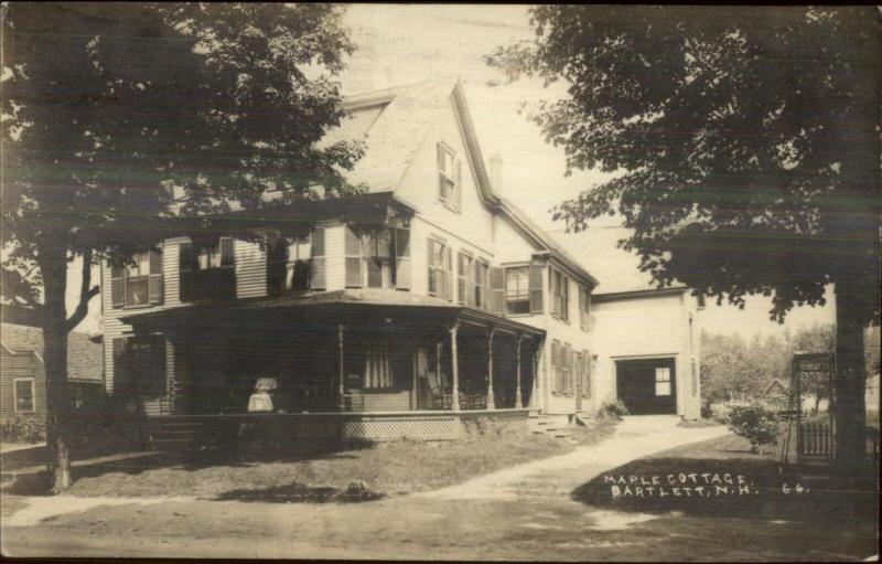 Bartlett NH Maple Cottage c1915 Real Photo Postcard United States