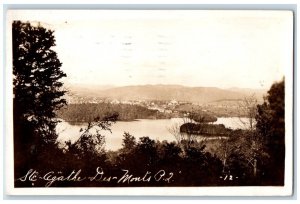 1946 Birds Eye View Sainte-Agathe-des-Monts Quebec Canada RPPC Photo Postcard 