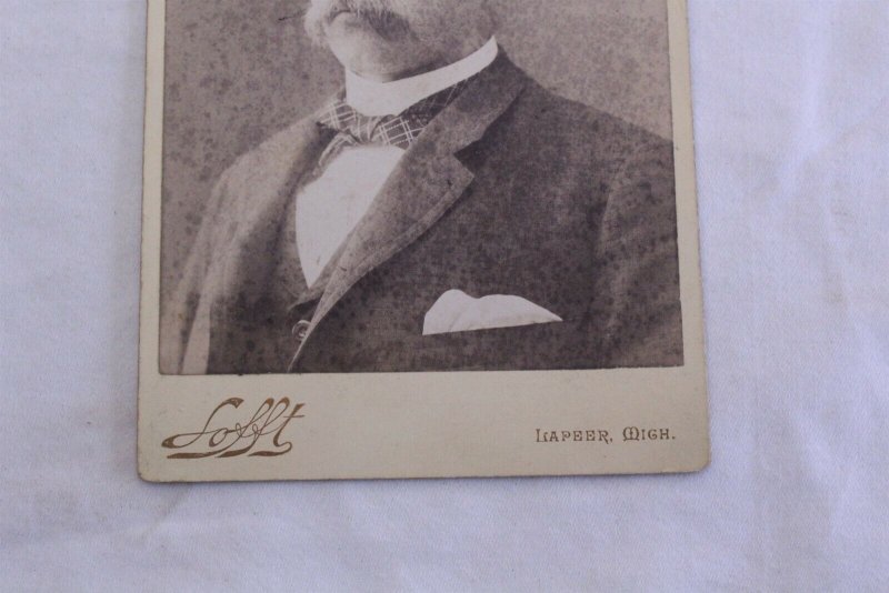 Vintage Cabinet Card Middle Aged Man by Lofft, Lapeer, MI