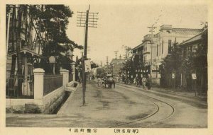 japan, KOFU, Yamanashi, Street Scene (1910s) Postcard