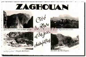 Old Postcard Zaghouan Reve du Cite and Champetres Tunisia joys