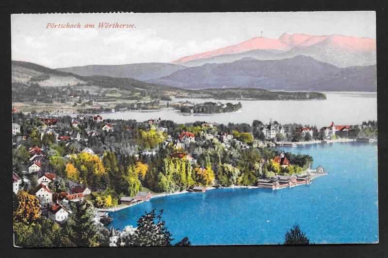 Birds-Eye View Portschach am Worthersee Austria Used c1923