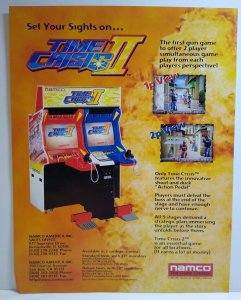 Time Crisis II Arcade Flyer 1997 Original Video Game Promo Sheet  8.5 x 11