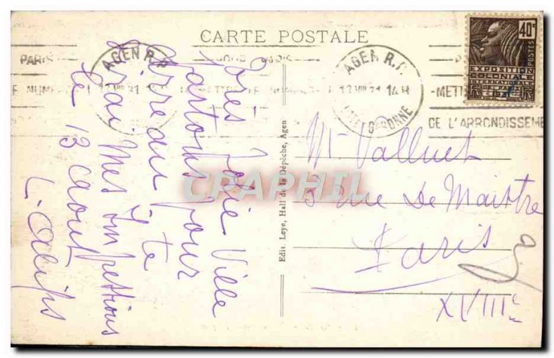 Old Postcard Agen Hospice Saint Jacques