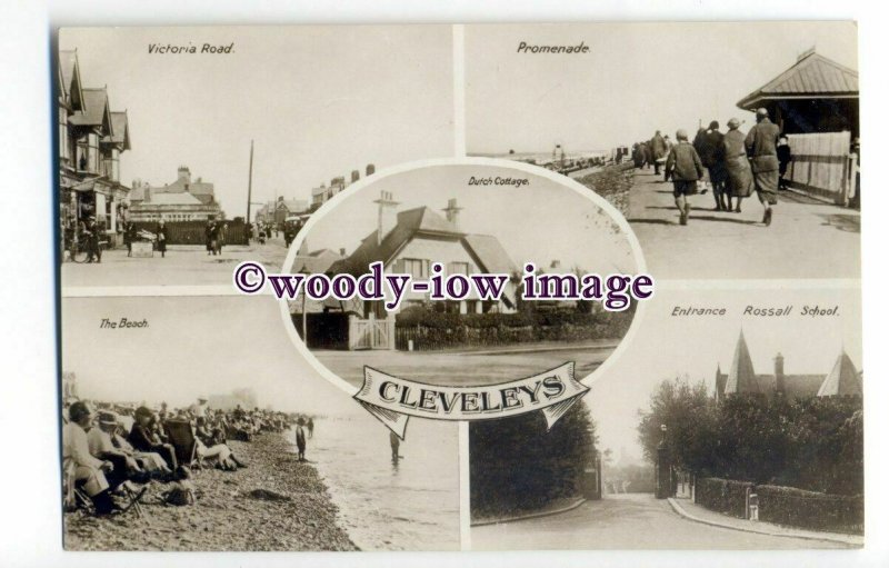 tq2110 - Lancs - Multiview x 5, Various Early Views around Cleveleys - Postcard 