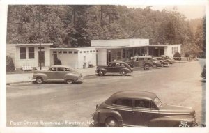 RPPC POST OFFICE BUILDING FONTANA NORTH CAROLINA REAL PHOTO POSTCARD (1940s)