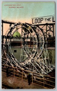 Looping The Loop  Coney Island  New York  Postcard