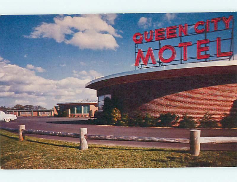 Unused 1950's QUEEN CITY MOTEL Manchester New Hampshire NH u6994-13