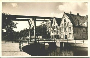 Netherlands Hoorn Onder De Boompjes Vintage RPPC 01.45