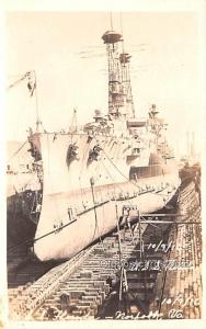 Military Battleship Postcard, Old Vintage Antique Military Ship Post Card USS...