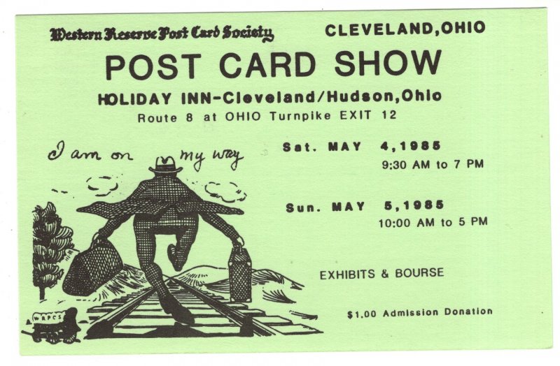 Western Reserve Postcard Society Show Cleveland Ohio, 1985, Deltiology. Green