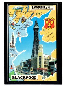 Map of Blackpool, Lancashire