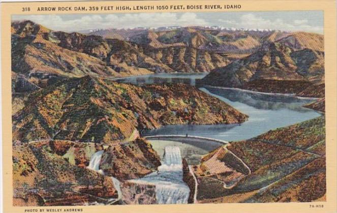 Idaho Arrow Rock Dam Boise River Curteich